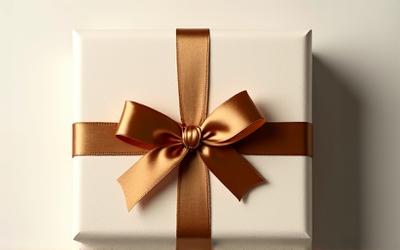 Luxuriös verpacktes Parfümgeschenk mit Seidenband